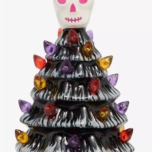 Mini Skull Christmas Tree with Colorful Lights